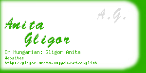 anita gligor business card